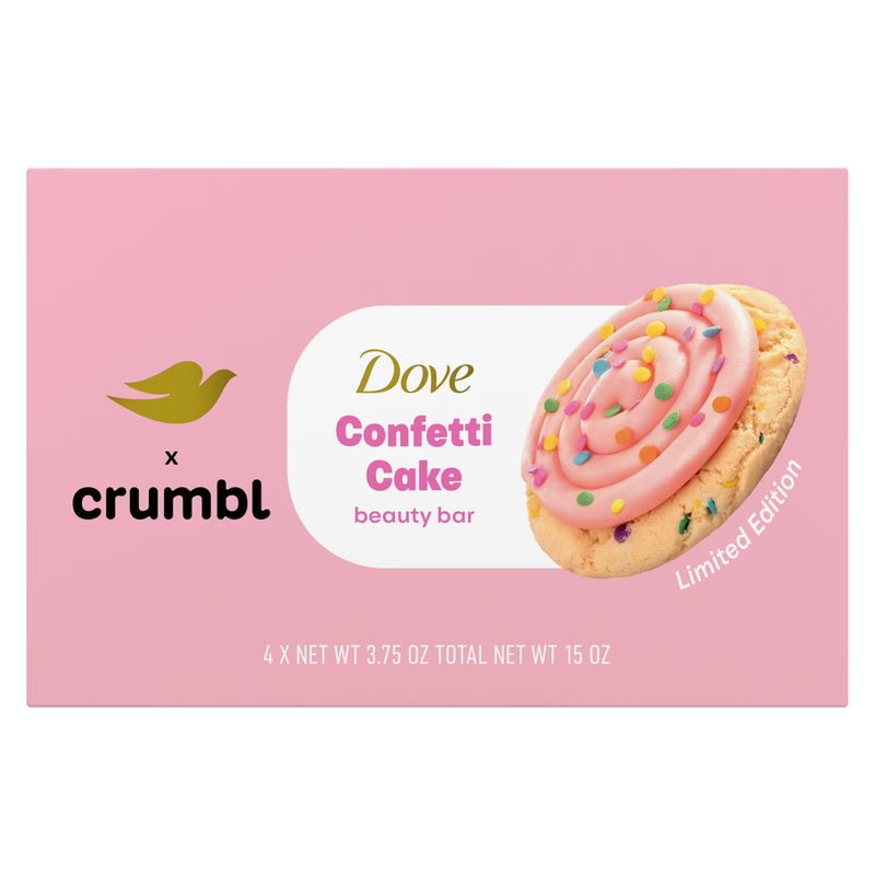 Dove x Crumbl Beauty Cream Bar Confetti Cake 4-Pack