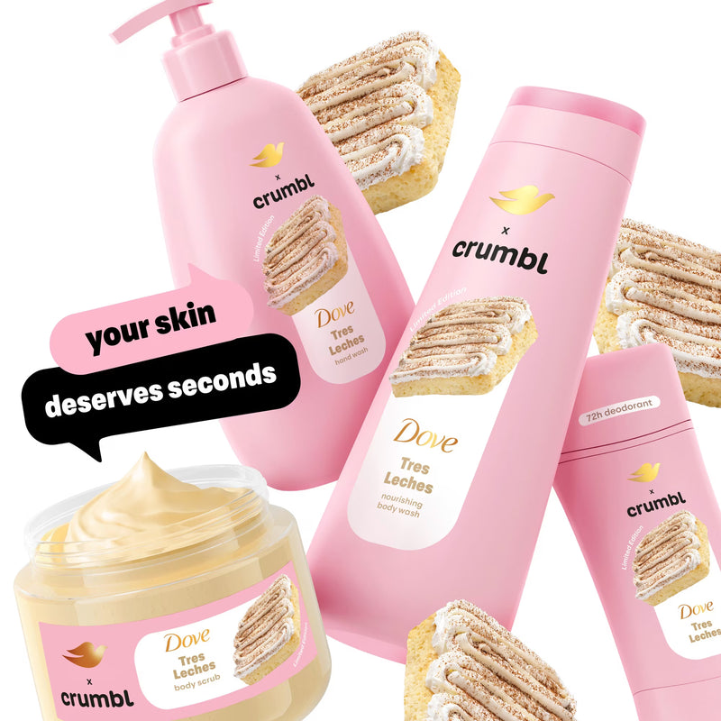 Dove x Crumbl Limited Edition Liquid Hand Soap Tres Leches