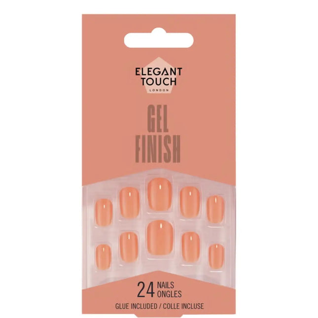 Elegant Touch Gel Finish Apricot Crush Nails
