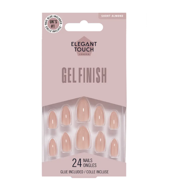 Elegant Touch Gel Finish Blush Suede Nails