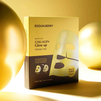 Eqqualberry Collagen Glow Up Hydrogel Mask 4-Pack