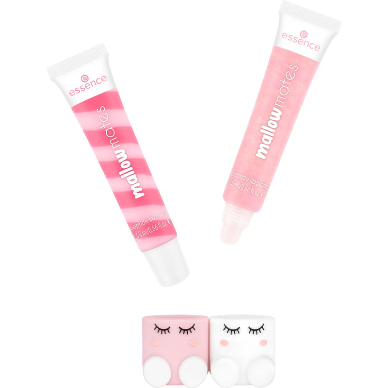 Essence Mallow Mates Peptide Lip Duo 01 Better Together, set met lipmasker, lipgloss en houder, foto 5 van 6