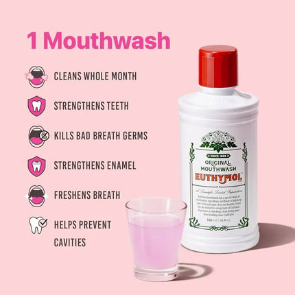 Euthymol Mouthwash 500 ml.