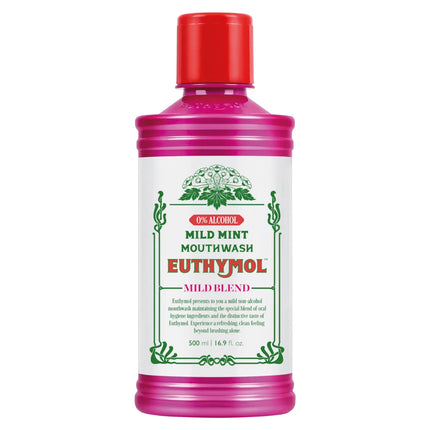 Euthymol Mouthwash Mild Mint 500 ml.
