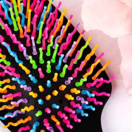 Eyecandy Rainbow Volume S Paddle Brush Black