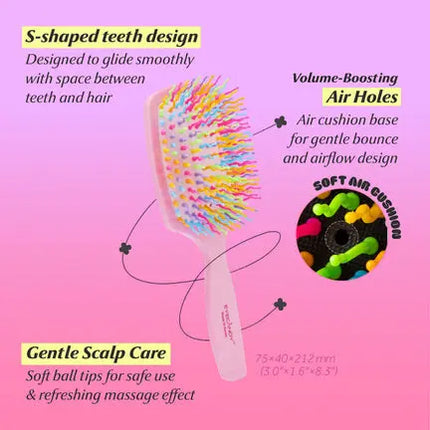 Eyecandy Rainbow Volume S Paddle Brush Black