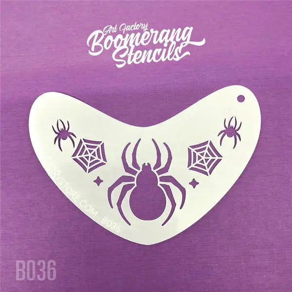 Fusion Body Art Boomerang Face Paint Stencil By Art Factory Spider Crown