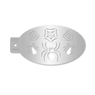 Crawing Spider & Web Face Paint Stencil