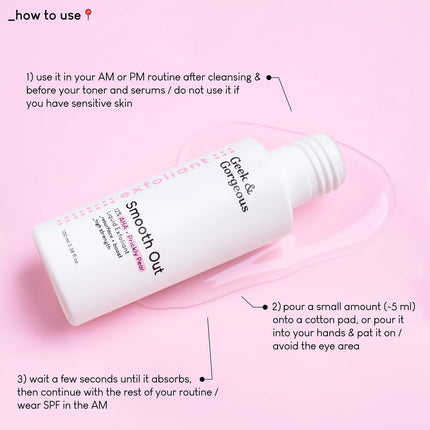 Geek & Gorgeous Smooth Out 12% AHA + Prickly Pear Liquid Exfoliant