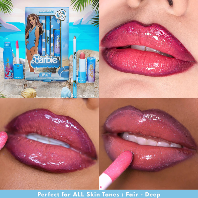 Glamlite x Barbie Out Of Office Lip Kit