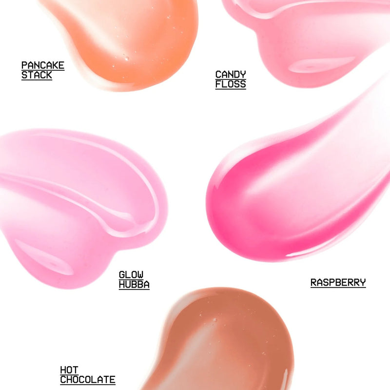 Glow Hub Lip Slip Glossy Lip Oil Raspberry, voedende lipolie met glanzende finish.