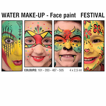 Grimas Water Make-up 4xA1 Festival