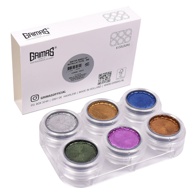 Grimas Water Make-up Metallic Palette M6
