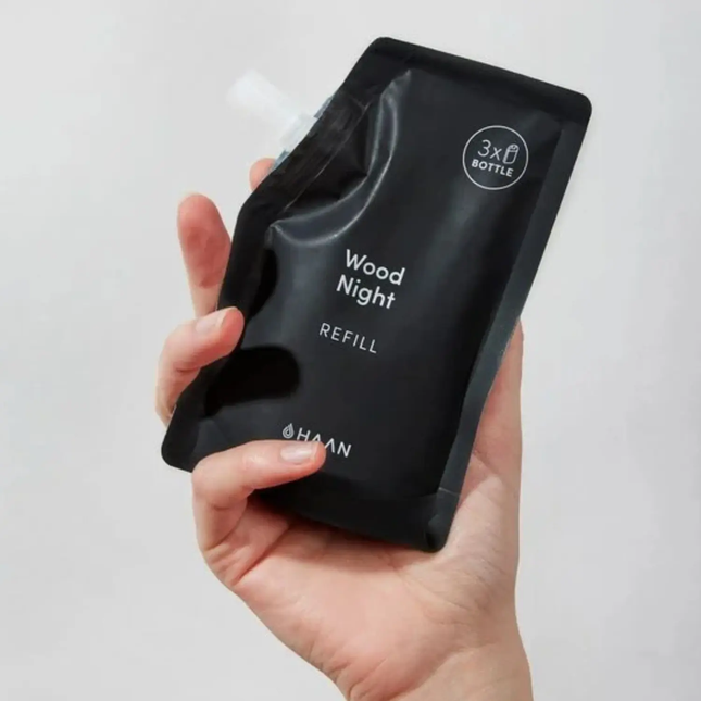 Haan Hydrating Hand Sanitizer Wood Night Refill