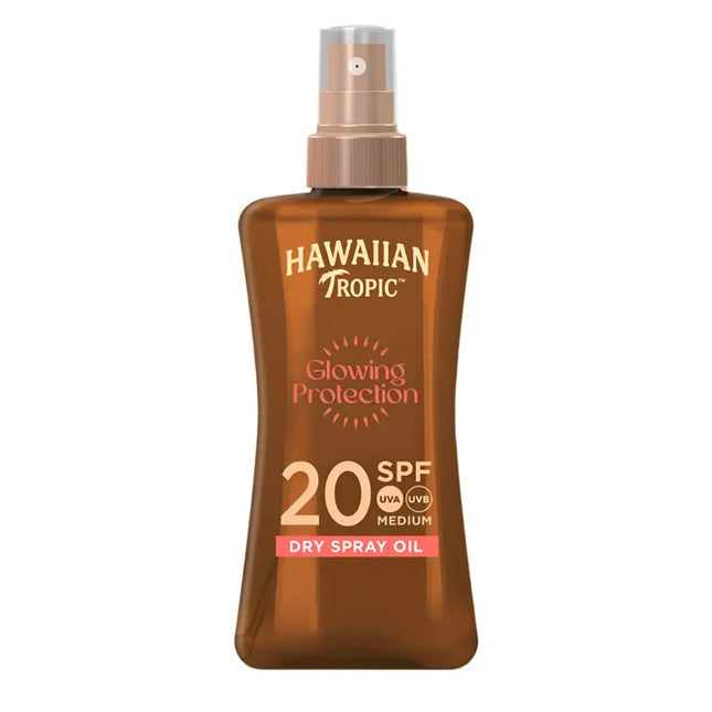 Hawaiian Tropic Glowing Protection Sunscreen Dry Oil Gel Water Resistant SPF 20
