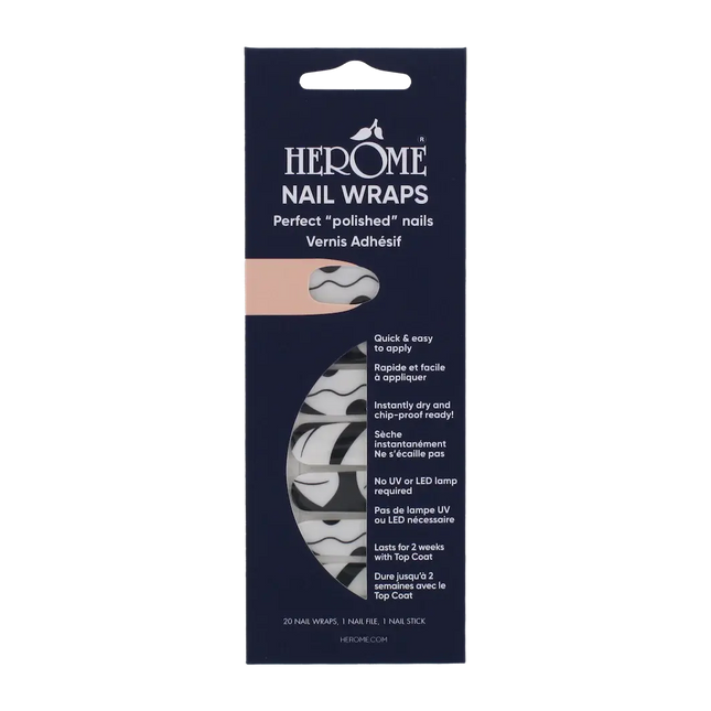 Herôme Nail Wraps Noir Lines