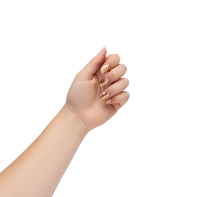 Herôme Nail Wraps Pink & Gold Marble