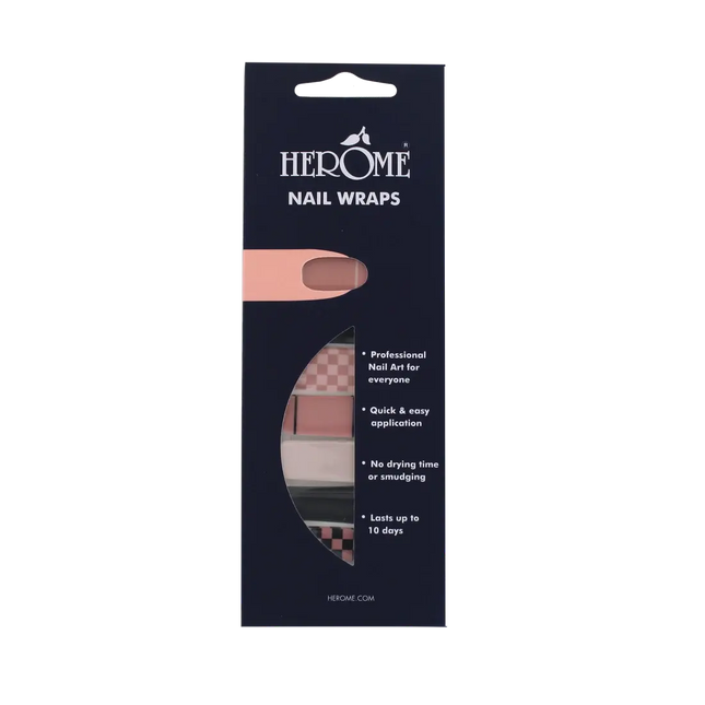 Herôme Nail Wraps Vintage Pink Pattern