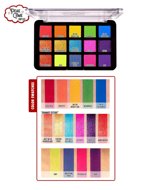 J.Cat Beauty Dia And Noche Tri Element 15 Pigment Palette Peak Time