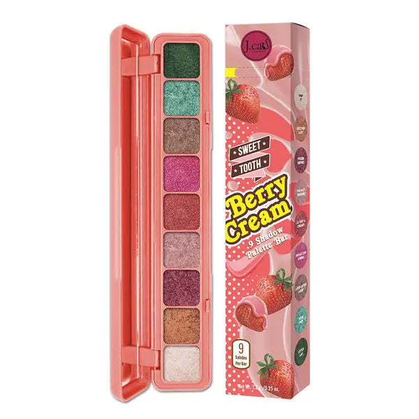 J.Cat Beauty Sweet Tooth 9 Shadow Palettte Bar Berry Cream