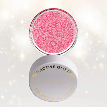 Kiara Sky Reflective Glitter Flirty Flamingo
