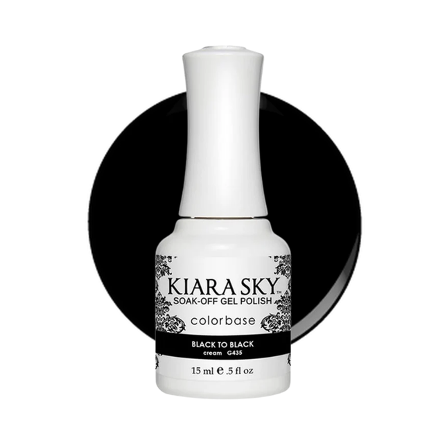 Kiara Sky Soak-off Gel Polish Black To Black