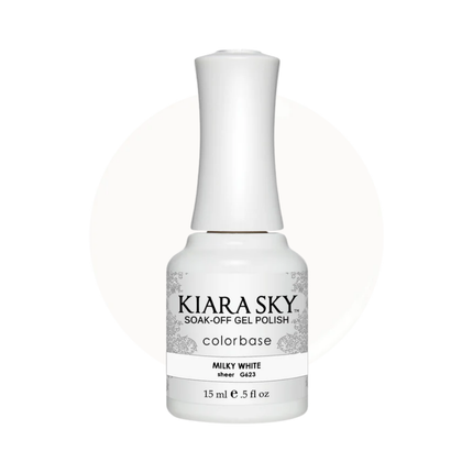 Kiara Sky Soak-off Gel Polish Milky White