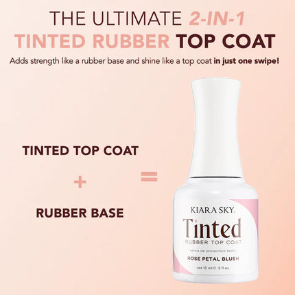 Kiara Sky Tinted Rubber Top Coat Rose Petal Blush