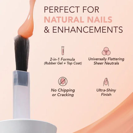 Kiara Sky Tinted Rubber Top Coat Rose Petal Blush