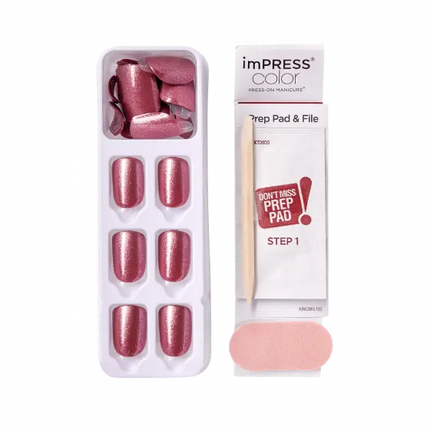 Kiss Impress Color Press-On Nails Peanut Pink