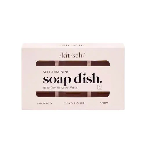 Kitsch Bottle-Free Beauty Selfdraining Soap Dish Terracotta