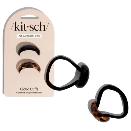 Kitsch Cloud Cuffs Black & Tort Small