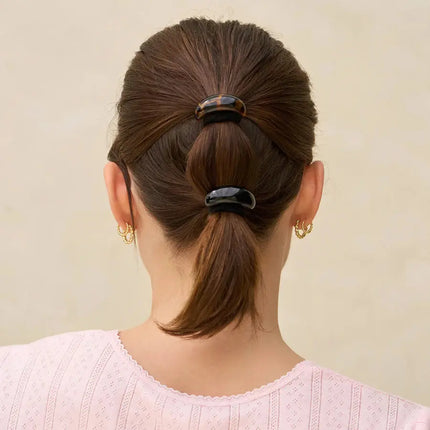 Kitsch Cloud Cuffs Black & Tort Small