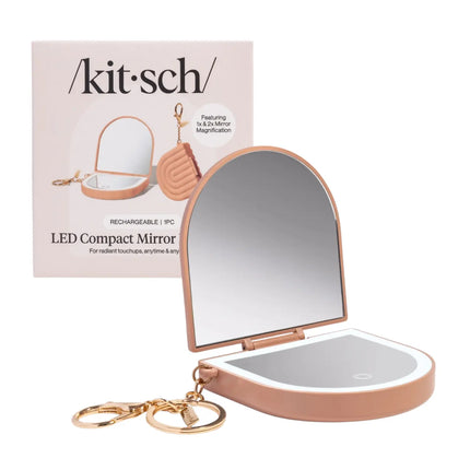 Kitsch Compact Mirror Keychain Terracotta