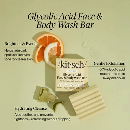 Kitsch Glycolic Acid Face & Body Wash Bar