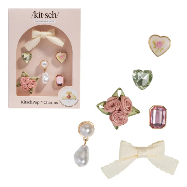 Kitsch Kitschpop Charms 6pc Set Vintage Pink