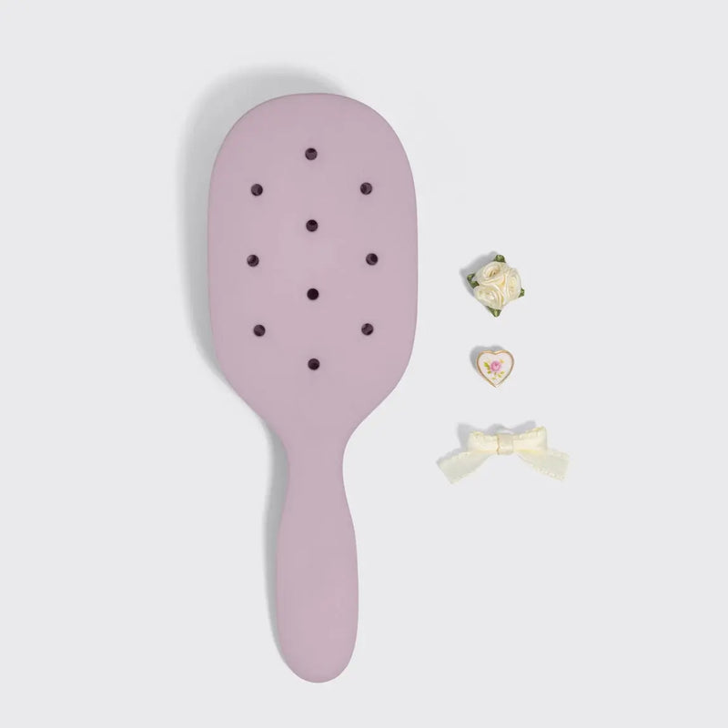Kitsch KitschPop Paddle Brush & Charm Set Soft Violet