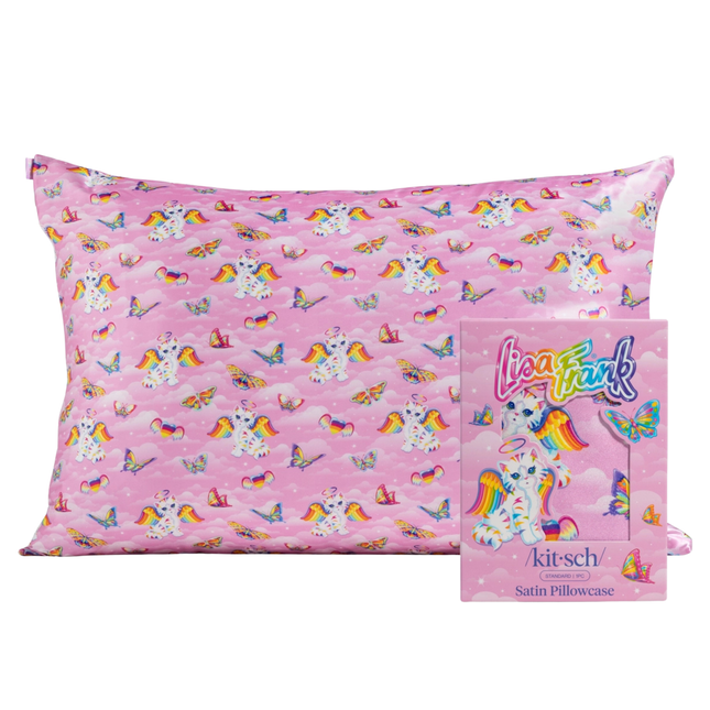 Kitsch Lisa Frank Satin Pillowcase Angel Kitty™