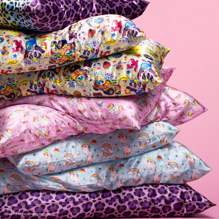 Kitsch Lisa Frank Satin Pillowcase Rainbow Leopard
