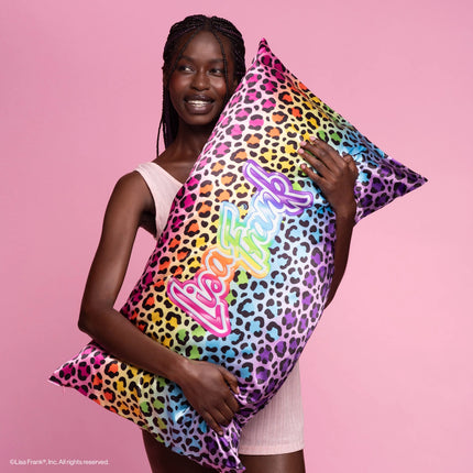 Kitsch Lisa Frank Satin Pillowcase Rainbow Leopard King
