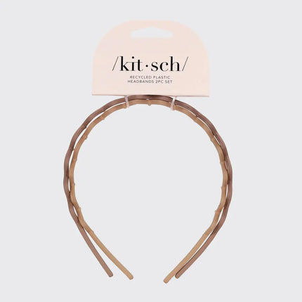 Kitsch Neutral Zig Zag Headbands 2pc