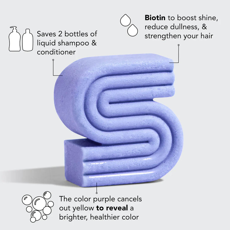 Kitsch Purple Toning Solid Shampoo Bar with Biotin