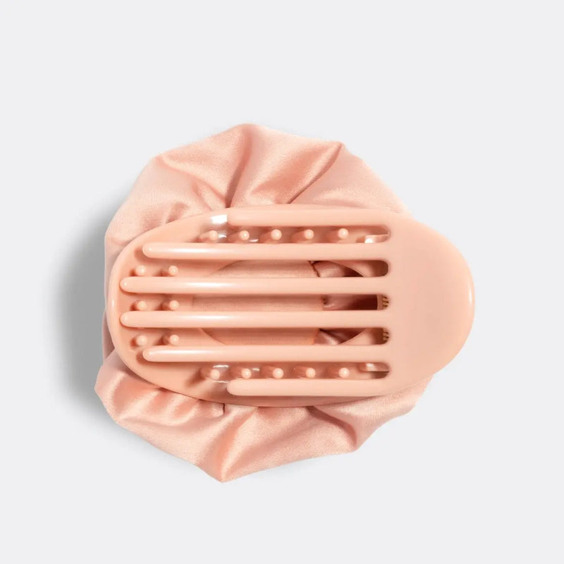 Kitsch Satin Rosette Flat Cloud Clip Terracotta