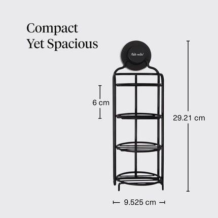 Kitsch Self Draining Shower Caddy Black