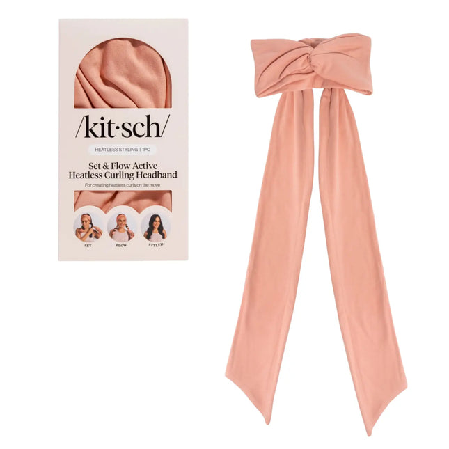 Kitsch Set & Flow Heatless Curling Headband Terracotta