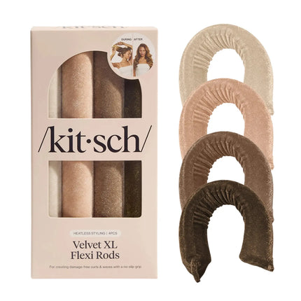 Kitsch Velvet Xl Flexi Rods 4pc Set Eucalyptus