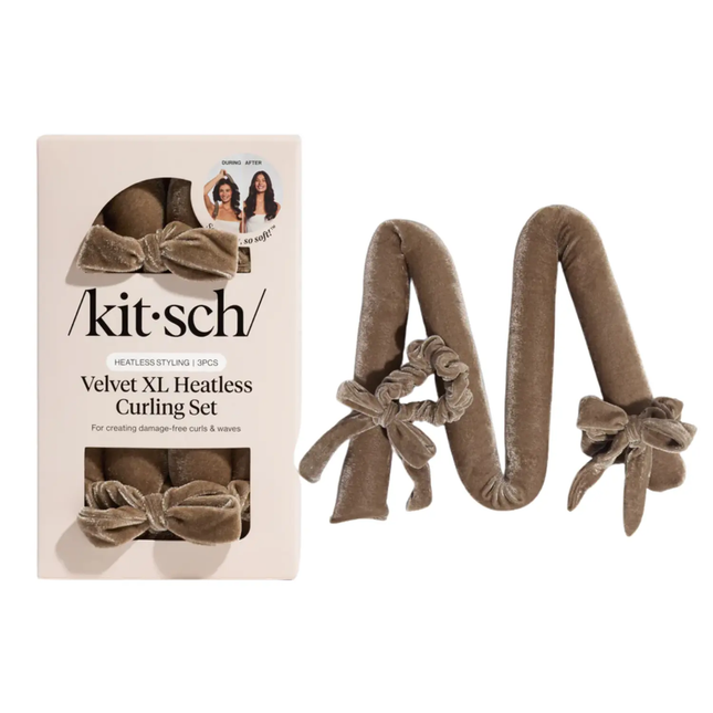 Kitsch Velvet XL Heatless Curling Set Eucalyptus