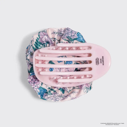 Kitsch x Bridgerton Satin Rosette Medium Flat Cloud Clip Wisteria