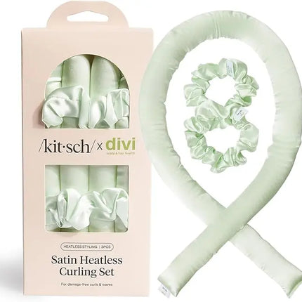 Kitsch x Divi Satin Heatless Curling Set Sage