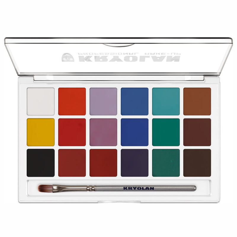 Kryolan Professional Make-up Aquacolor Set 18 Colors Basic